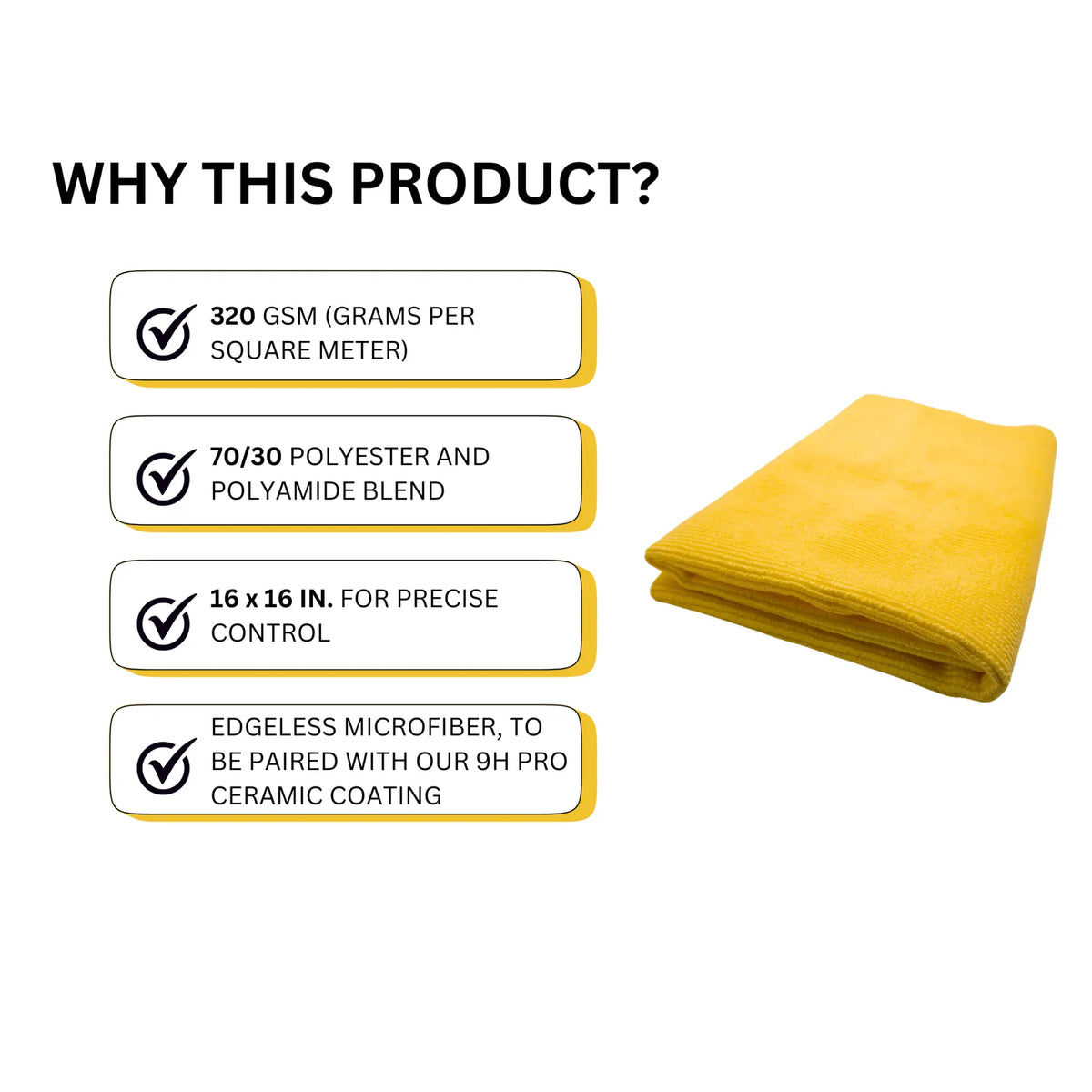 BONDX LEVEL - CERAMIC TOWEL - 365 GSM - Top Secret Automotive