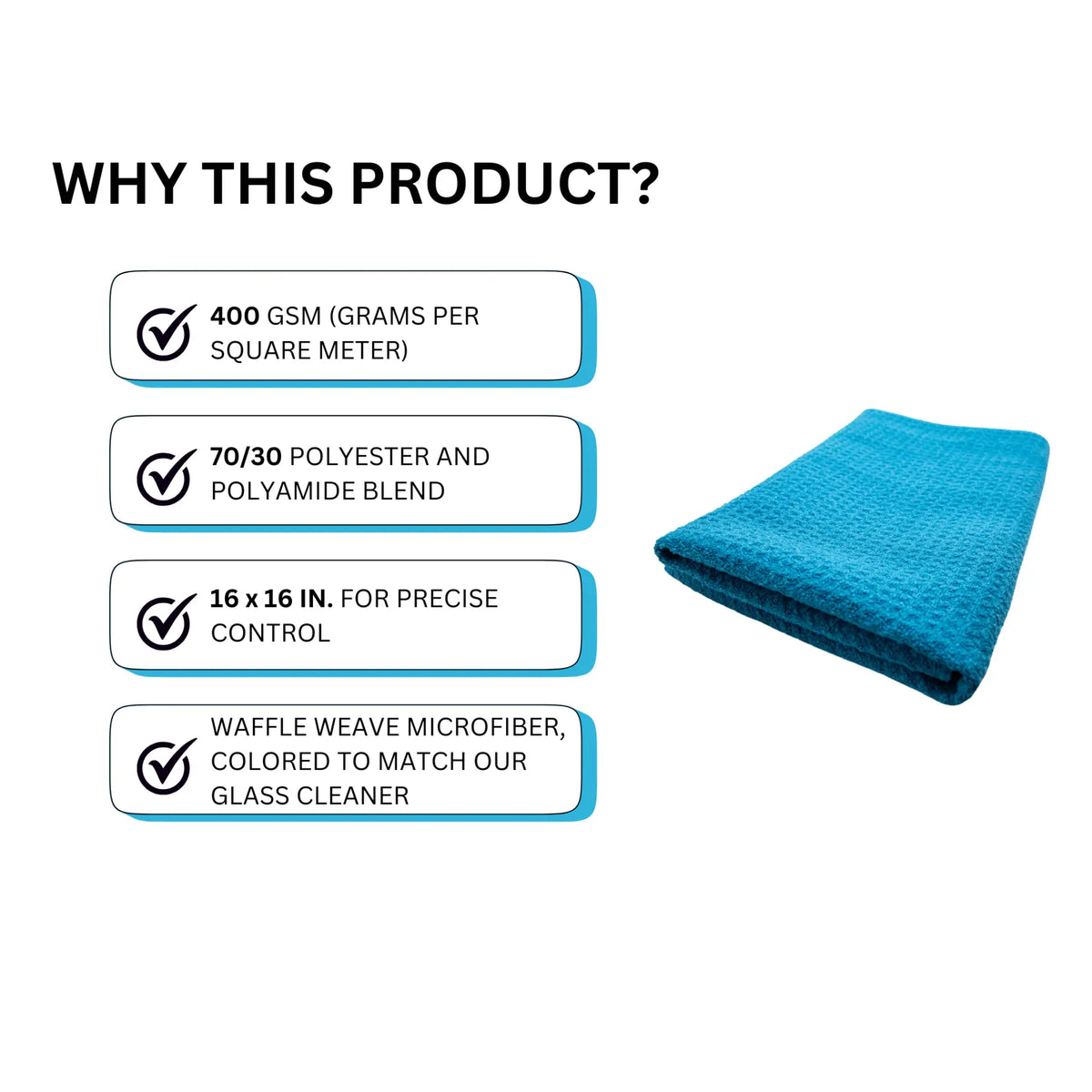 PRYSMX WEAVE - GLASS TOWEL - 400 GSM - Top Secret Automotive