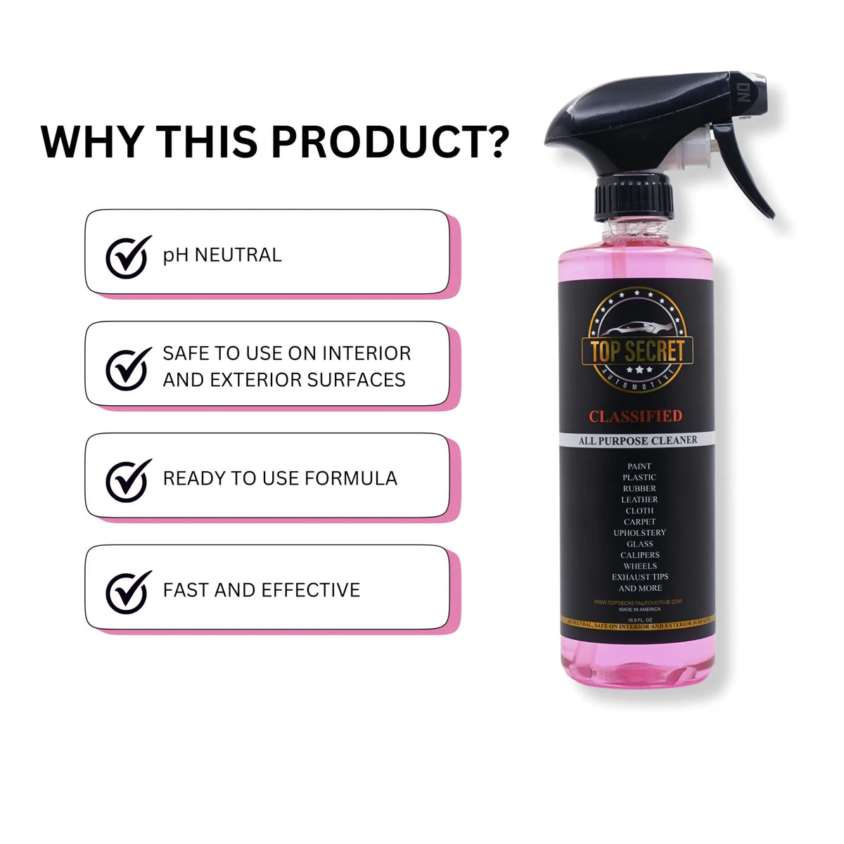 Operation SurfX: The All Purpose Cleaner for Interior and Exterior Missions Top Secret Automotive